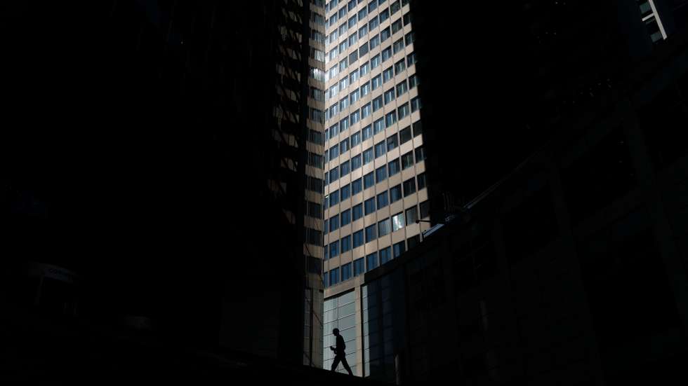 epa13103321 A man walks outside the Commerzbank headquarters in the financial district in Frankfurt am Main, Germany, 10 July 2026.  EPA/MATIAS BASUALDO