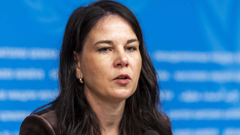 epa12772864 President of the United Nations General Assembly Annalena Baerbock speaks during a press conference at the 61st session of the UN Human Rights Council, at the European headquarters of the United Nations in Geneva, Switzerland, 24 February 2026.  EPA/SALVATORE DI NOLFI