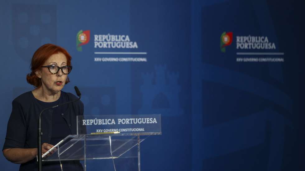 A ministra do Ambiente e Energia, Maria da Graça Carvalho, durante uma conferência de imprensa sobre evolução dos preços dos combustíveis no Campus XXI em Lisboa, 7 de setembro de 2026. TIAGO PETINGA/LUSA
