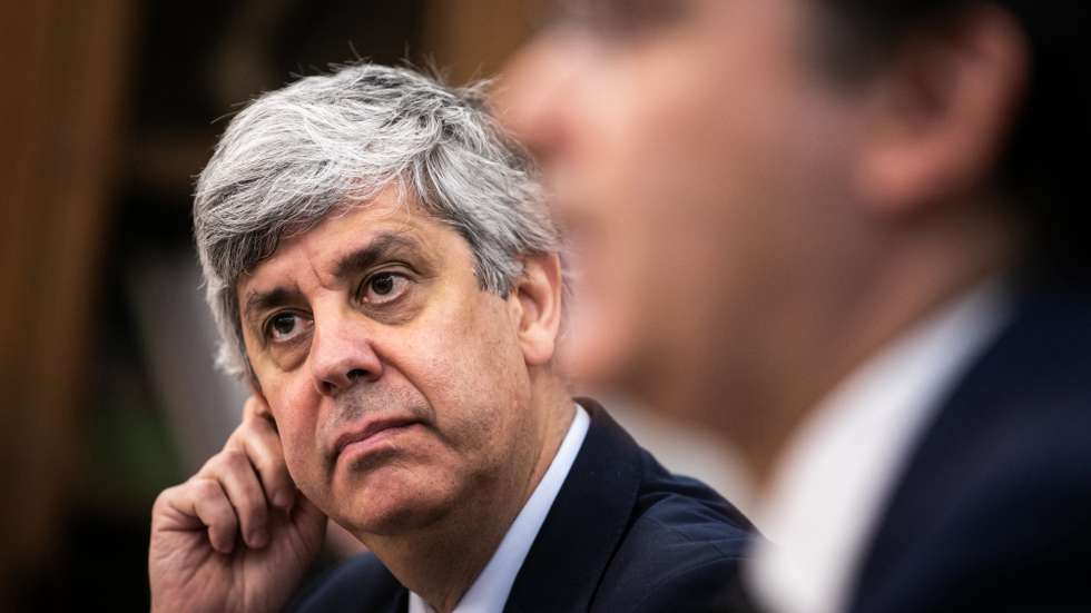 O ministro das Finanças, Mário Centeno, durante a sua audição na Comissão de Orçamento e Finanças, na Assembleia da República, em Lisboa, 16 de abril de 2020. JOSÉ SENA GOULÃO/LUSA