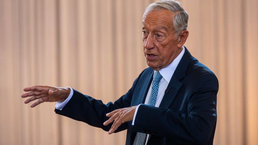 O Presidente da República, Marcelo Rebelo de Sousa, durante uma aula de abertura do ano letivo com alunos do ensino secundário, na Escola Secundária Pedro Nunes, em Lisboa, 21 de setembro de 2022. JOSÉ SENA GOULÃO/LUSA