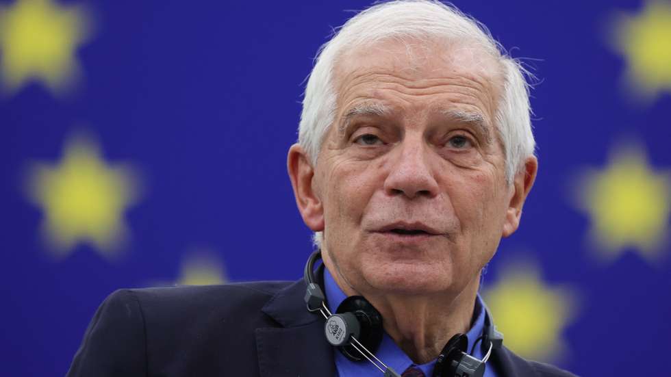 epa10320841 High Representative of the European Union for Foreign Affairs and Security Policy, Josep Borrell speaks during a session on the 'The impact on third countries of Russia's war of aggression against Ukraine in relation to the 'Black Sea Grain Initiative' agreement,' at the European Parliament in Strasbourg, France, 22 November 2022.  EPA/JULIEN WARNAND