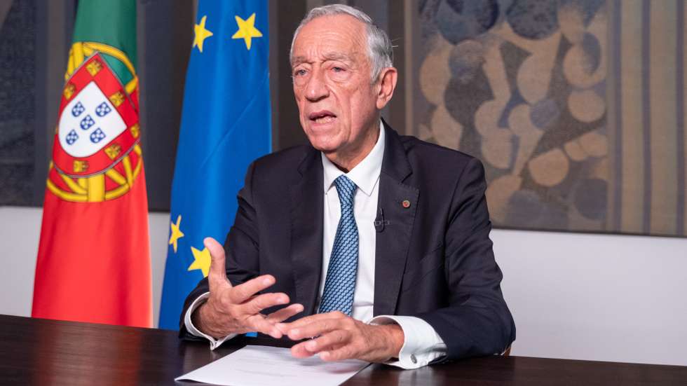 O Presidente da República, Marcelo Rebelo de Sousa, fala aos portugueses, durante a tradicional mensagem de Ano Novo, Lisboa, 1 de janeiro de 2023. Rui Ochoa/Presidência da República/LUSA