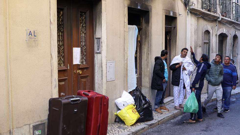 Um incêndio, no número 55 da Rua do Terreirinho, no bairro da Mouraria, provocou no passado sábado, dois mortos e 14 feridos., em Lisboa, 05 de fevereiro  de 2023. ANTÓNIO COTRIM/LUSA