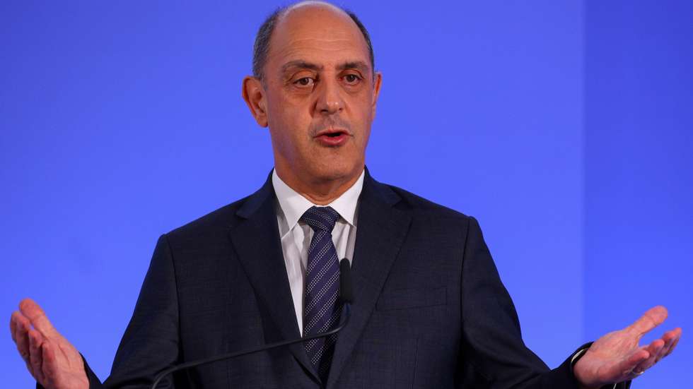 O ministro da Saúde, Manuel Pizarro, intervém na conferência de imprensa no final da reunião do Conselho de Ministros, que decorreu nas instalações do antigo Ministério do Mar, em Algés, Oeiras, 14 de setembro de 2023. ANTÓNIO COTRIM/LUSA
