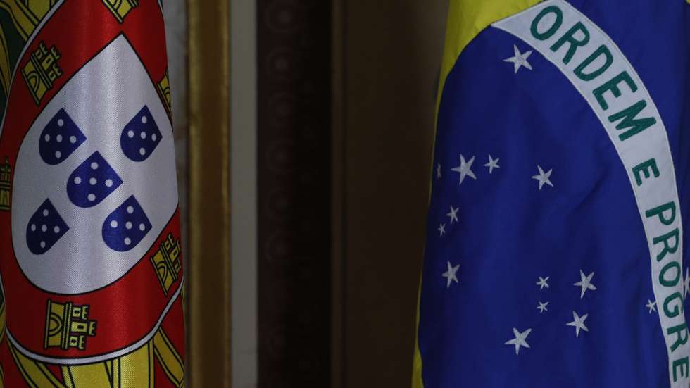 Bandeiras de Portugal e do Brasil, Lisboa, 02 de julho de 2021. ANTÓNIO COTRIM/LUSA