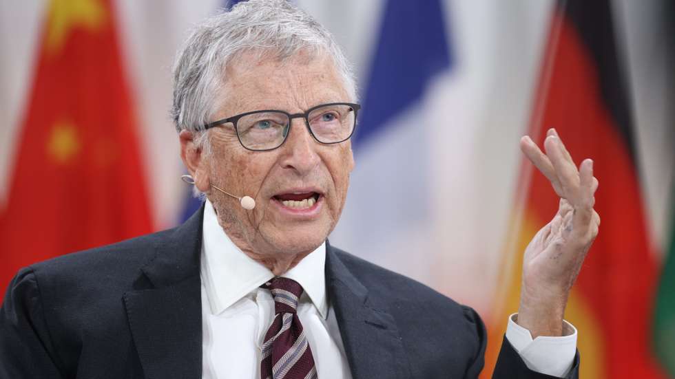 epa11324819 Co-Chair of the Bill and Melinda Gates Foundation, Bill Gates speaks during the Berlin Global Solutions Summit in Berlin, Germany, 07 May 2024. Berlin Global Solutions Summit, running from 06 to 07 May 2024, is an international conference addressing key policy challenges.  EPA/CLEMENS BILAN