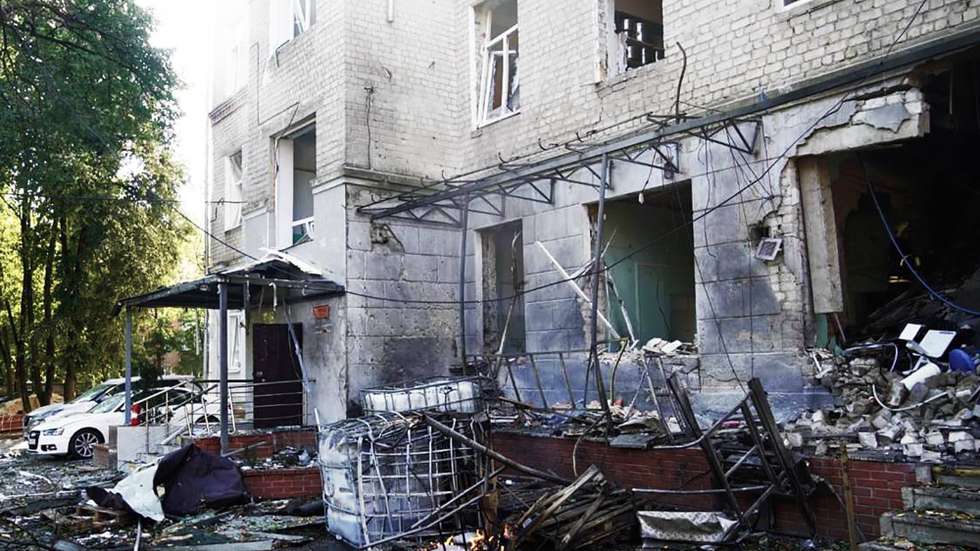 epa11630442 A handout photo released by the Ministry of Health of Ukraine shows damage at the site of shelling in Sumy, northeastern Ukraine, 28 September 2024, amid the Russian invasion. At least nine people have been killed and more than a dozen injured after Russian shelling hit medical facilities in Sumy, the head of the Sumy Regional Military Administration, Volodymyr Artyukh, wrote on telegram.  EPA/MINISTRY OF HEALTH OF UKRAINE HANDOUT -- BEST QUALITY AVAILABLE -- MANDATORY CREDIT: MINISTRY OF HEALTH OF UKRAINE -- HANDOUT EDITORIAL USE ONLY/NO SALES