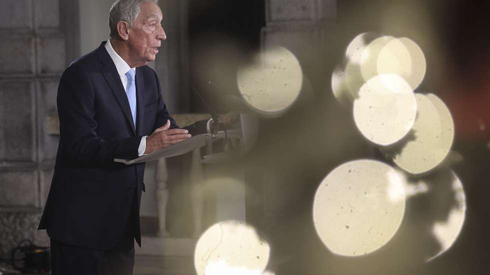 O Presidente da República, Marcelo Rebelo de Sousa, faz o seu discurso de Ano Novo, no Palácio de Belém, em Lisboa, 01 de janeiro de 2025. ANTÓNIO PEDRO SANTOS/LUSA