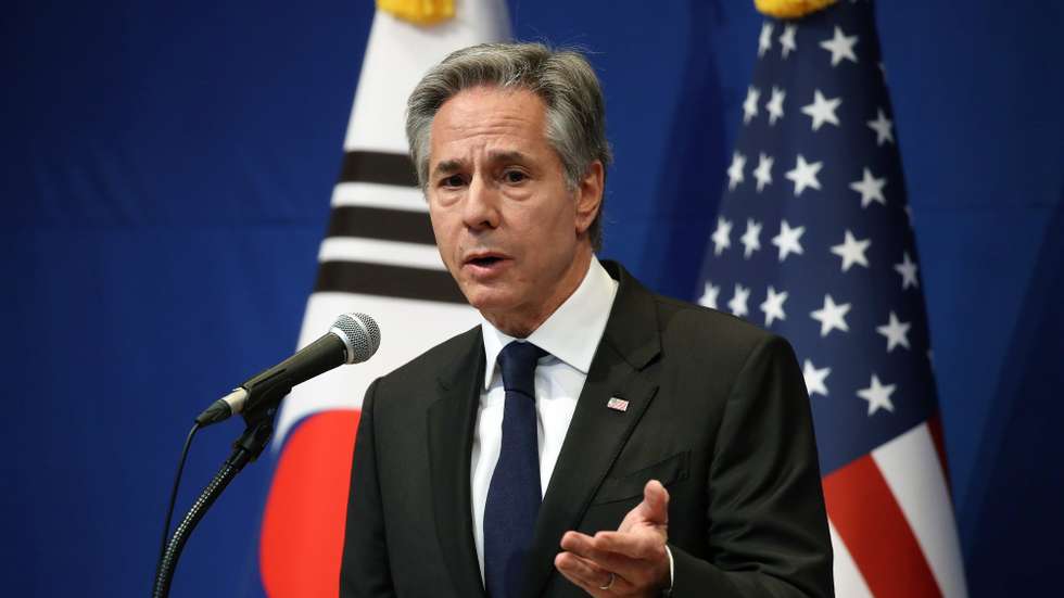 epa11808361 US Secretary of State Antony Blinken attends a joint press conference with South Korean Foreign Minister Cho Tae-yul (not pictured) in Seoul, South Korea, 06 January 2025. Blinken visits South Korea on a mission to reaffirm America's "ironclad" alliance with the Asian country, the State Department said on December 3, the first trip to Seoul by a top US official since President Yoon Suk Yeol's botched martial law attempt last month.  EPA/Chung Sung-Jun / POOL