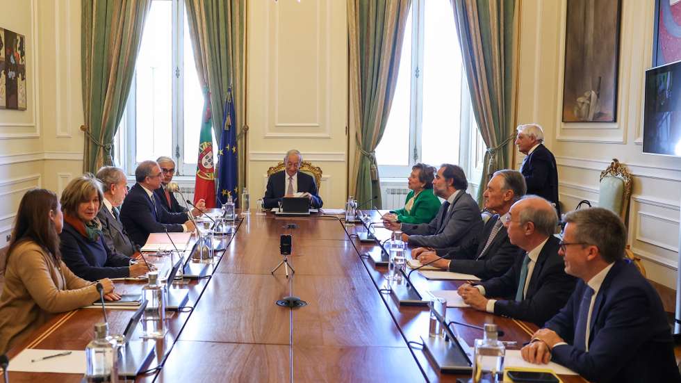 O Presidente da República, Marcelo Rebelo de Sousa presidiu esta tarde à reunião do Conselho de Estado, no Palácio de Belém, em Lisboa, 17 de janeiro de 2025.     MANUEL DE ALMEIDA / LUSA