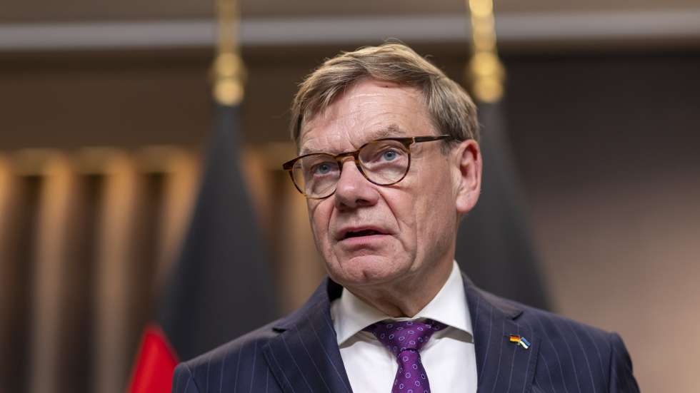 epa12330207 A handout photo provided by the Estonian Foreign Ministry shows German Foreign Minister Johann Wadephul and Estonian Foreign Minister Margus Tsahkna (not pictured) attending a press conference after their meeting in Tallinn, Estonia, 28 August 2025. The ministers discussed RussiaÕs aggression against Ukraine, strengthening NATOÕs deterrence and defense posture, and advancing bilateral relations between Estonia and Germany.  EPA/Egert Kamenik HANDOUT HANDOUT EDITORIAL USE ONLY/NO SALESHANDOUT EDITORIAL USE ONLY/NO SALES