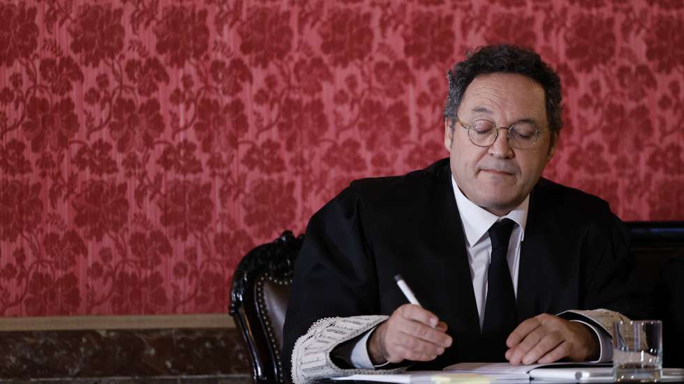 epa12500346 Spanish State Attorney General Alvaro Garcia Ortiz appears at the Supreme Court in Madrid, Spain, 03 November 2025. Alvaro Garcia Ortiz is tried for allegedly leaking confidential information in the tax fraud case against Alberto Gonzalez Amador, the partner of Madrid's regional president, Isabel Diaz Ayuso.  EPA/MARISCAL / POOL