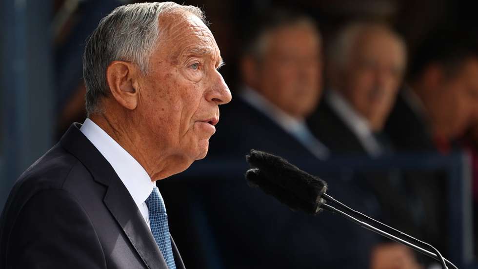 O Presidente da República, Marcelo Rebelo de Sousa, discursa durante a cerimónia militar integrada nas comemorações do 51.º Aniversário do Estado-Maior-General das Forças Armadas. Vila Viçosa, 09 de novembro de 2025. NUNO VEIGA/LUSA