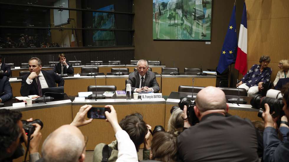 epa12099709 French Prime Minister Francois Bayrou arrives to testify to a parliamentary committee about the Betharram school abuse affair, in Paris, France, 14 May 2025. The Betharram case involves allegations of sexual abuse at a Catholic school and claims of Bayrou's knowledge of it during his time as education minister.  EPA/YOAN VALAT