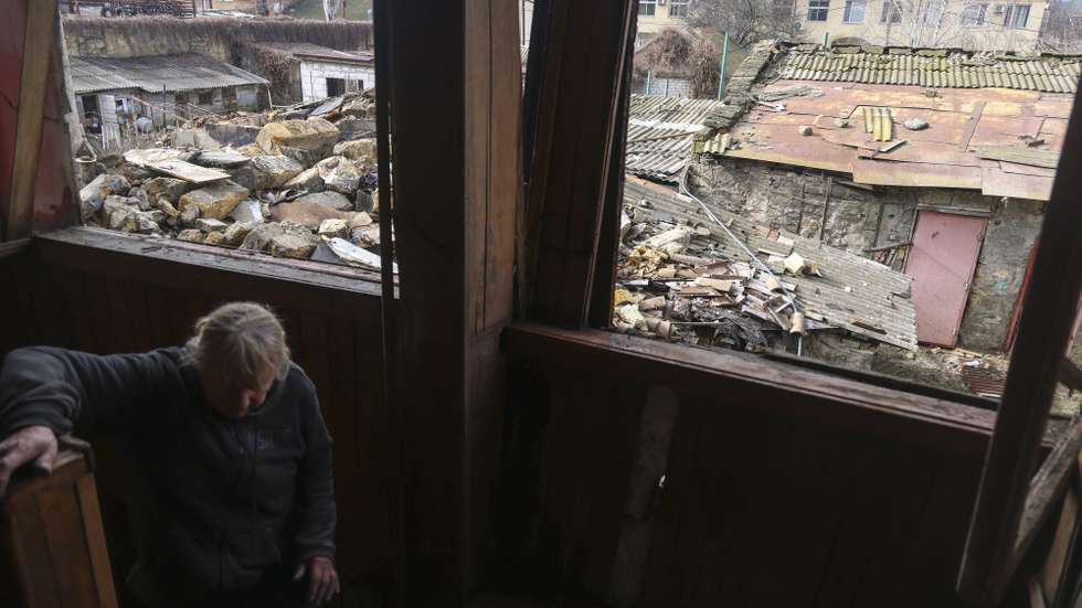 epaselect epa12738503 A local woman reacts at the site of a Russian drone strike on a private building in Odesa, Ukraine, 14 February 2026, amid the ongoing Russian invasion. One old woman was killed as a result of the Russian attack, according to the State Emergency Service of Ukraine. Russian troops entered Ukrainian territory on 24 February 2022, starting a conflict that has provoked destruction and a humanitarian crisis.  EPA/IGOR MASLOV