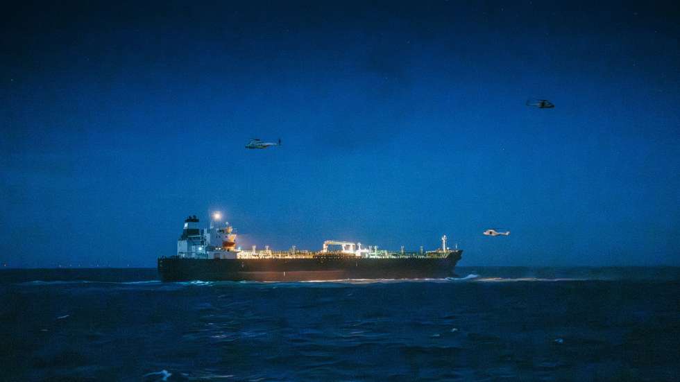 epa12786886 A handout photo made available by the Belgian Defense Ministry on 01 March 2026 shows Belgian army intercepting and boarding oil tanker Ethera, registered in Guinea (IMO: 9387279), sanctioned by the EU and linked to Russa's so-called shadow fleet, during operation Blue Intruder in the North Sea off Zeebrugge, Belgium, overnight from 29 February to 01 March 2026. Belgian Defence Minister Francken announced that the Belgian army boarded and seized the oil tanker Ethera believed to be part of Russia's shadow fleet and called operation Blue Intruder a first for Belgium.  EPA/JORN URBAIN/BELGIAN DEFENCE MINISTRY / HANDOUT HANDOUT EDITORIAL USE ONLY/NO SALES