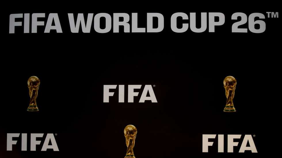 epa10635601 The FIFA logo is displayed at the 2026 FIFA World Cup Official Brand Launch at the Griffith Park Observatory in Los Angeles, California, USA, 17 May 2023.  EPA/ETIENNE LAURENT