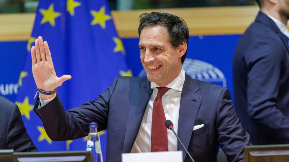 epa12932238 European Commissioner for Climate, Net Zero and Clean Growth Wopke Hoekstra attends the European Parliament’s Committee on the Environment, Climate and Food Safety as part of the structured dialogue in Brussels, Belgium, 04 May 2025.  EPA/OLIVIER MATTHYS