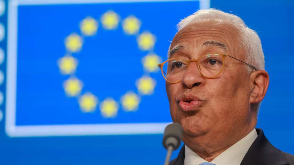 epa12834866 European Council President Antonio Costa speaks during a press briefing at the end of a formal meeting of the members of the European Council in Brussels, Belgium, 20 March 2026. Leaders discussed the situation in the Middle East, including Iran, continued support for Ukraine, European competitiveness, defence and migration amid rising geopolitical and economic tensions.  EPA/OLIVIER HOSLET
