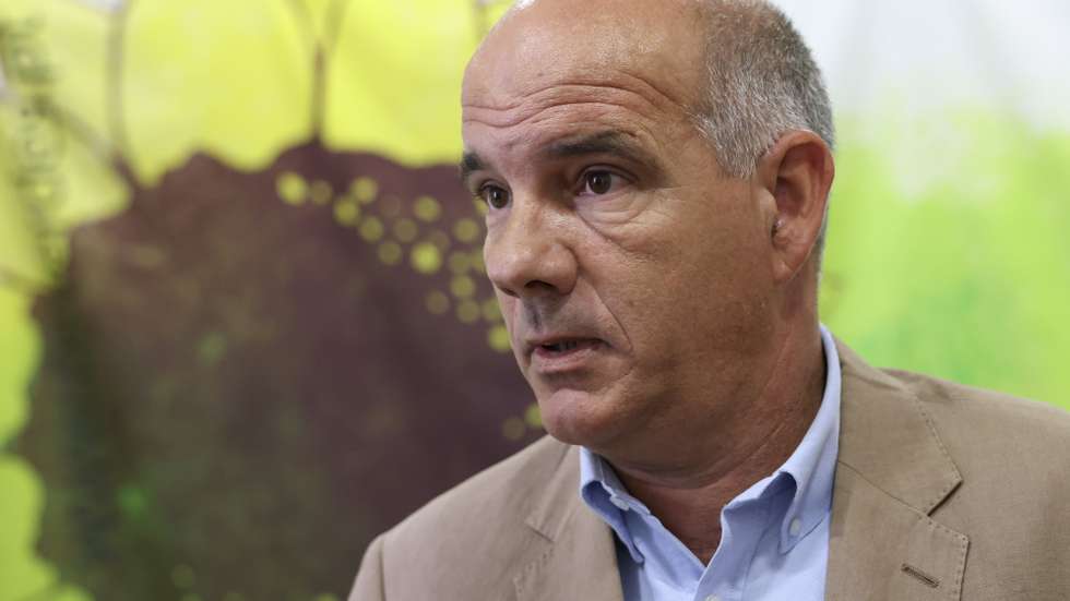 O secretário-geral do Partido Comunista Português (PCP), Paulo Raimundo (E), fala aos jornalistas no final de um encontro com membros do partido Ecologista "Os Verdes", na sede dos "Os Verdes", em Lisboa, 06 de junho de 2026. ANTÓNIO COTRIM/LUSA