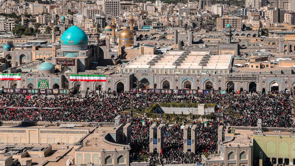 epa13100887 A handout photo made available by the Iranian Supreme Leader Office shows crowds taking part in the burial of late Iranian Supreme Leader Ayatollah Ali Khamenei in the city of Mashhad, Iran, 09 July 2026. Khamenei will be buried in his hometown of Mashhad, home to the shrine of Imam Reza, Iran's holiest Shia Muslim site, following several days of ceremonies and processions across the country.  EPA/IRANIAN SUPREME LEADER OFFICE HANDOUT RESTRICTIONS: NO Access Israel Media/Persian Language TV Stations Outside Iran/Strictly No Access BBC Persian/VOA Persian/Manoto TV/Iran International TV. (As mandated by Iran's Directorate General for Foreign Media) -- HANDOUT EDITORIAL USE ONLY/NO SALES