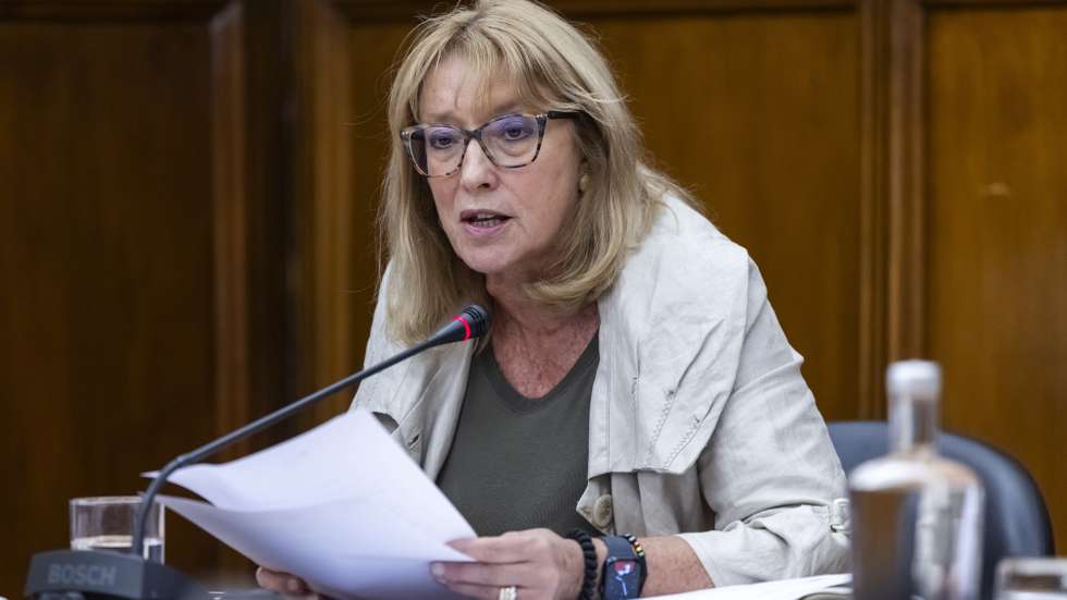 A ministra do Trabalho, Solidariedade e Segurança Social, Maria do Rosário Palma Ramalho, durante a sua audição na Comissão de Trabalho, Segurança Social e Inclusão, na Assembleia da República, em Lisboa, 22 de julho de 2026. JOSÉ SENA GOULÃO/LUSA