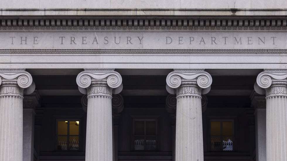 epa10415956 The Treasury Department in Washington, DC, USA, 19 January 2023. With the US reaching its debt limit on 19 January, Secretary of the Treasury Janet Yellen announced her department will use 'extraordinary measures' to delay defaulting on the national debt.  EPA/JIM LO SCALZO