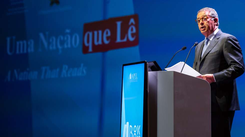 O Presidente da República, António José Seguro, durante a sua intervenção na sessão de encerramento do 4.º BOOK 2.0 - O Futuro da Leitura, no Centro Cultural de Belém, em Lisboa, 16 de setembro de 2026. TIAGO PETINGA/LUSA