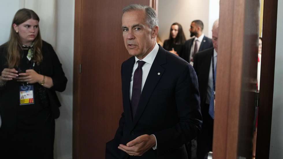 epa13040549 Canadian Prime Minister Mark Carney arrives for a working session at the G7 summit in Evian-les-Bains, France, 16 June 2026. The 52nd G7 Summit takes place in Evian-les-Bains from 15 to 17 June 2026.  EPA/THIBAULT CAMUS / POOL MAXPPP OUT