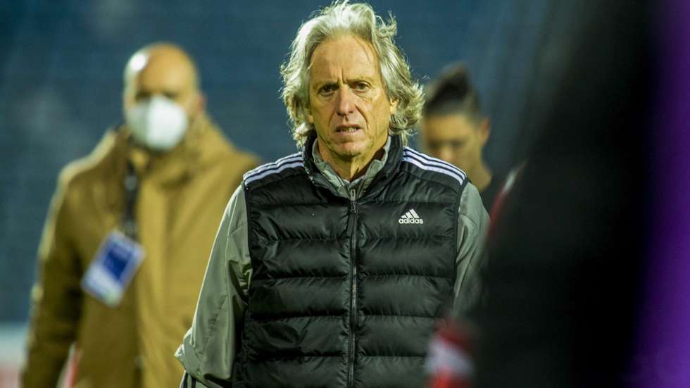 Jorge Jesus, head coach of Benfica during their Portuguese First League soccer match with Santa Clara held at Sao Miguel Stadium, Ponta Delgada, Sao Miguel Island, Azores, 4th January 2021. EDUARDO COSTA/LUSA