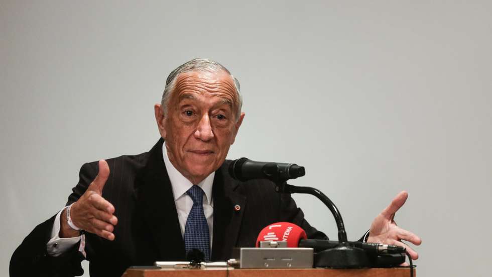 O Presidente da República, Marcelo Rebelo de Sousa, fala num encontro com representantes da Comunidade Portuguesa em Andorra, no âmbito da XXVII Cimeira Ibero-Americana, Andorra, 20 de abril de 2021. TIAGO PETINGA/LUSA