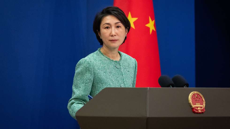 epa11790623 Chinese Foreign Ministry spokesperson Mao Ning speaks during a press conference at the ministry in Beijing, China, 23 December 2024. Ning spoke about affairs regarding Canada and the United States.  EPA/JESSICA LEE