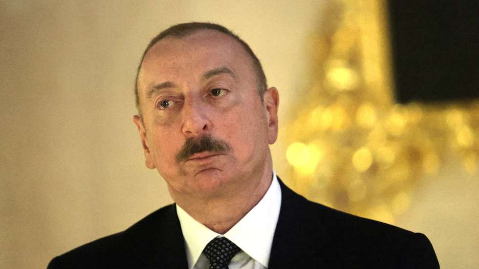epa11044746 Azerbaijani President Ilham Aliyev during a visit of CIS heads of state to the Catherine Palace at the Tsarskoye Selo State Museum and Reserve in Pushkin, a town in the suburb of St. Petersburg, Russia, 26 December 2023. The Russian president traditionally convenes an informal meeting of the heads of state of the CIS in St. Petersburg before the New Year.  EPA/VLADIMIR SMIRNOV/SPUTNIK/KREMLIN POOL MANDATORY CREDIT