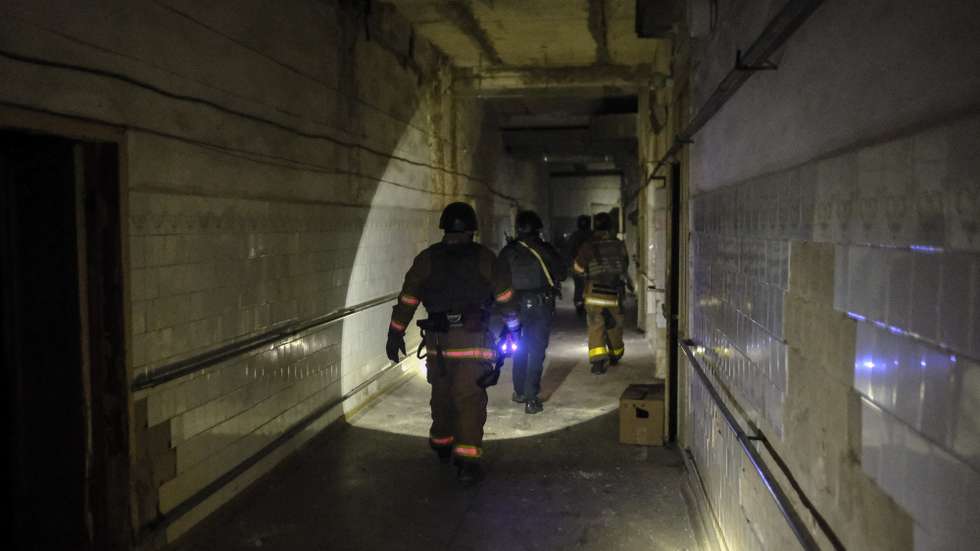 epa11304110 Ukrainian rescuers check the premises of the  regional psychiatric hospital after a rocket attack in Kharkiv, northeastern Ukraine, 27 April 2024. According to the Regional Prosecutor's Office Russia hit the city with two missiles of the S-300 type from the territory of the Belgorod region. In total, Russia used 34 air, ground, and sea-based missiles for the night time shelling of Ukraine  as Air Force Command of UA Armed Forces reported. 21 were shot down by Ukrainian troops. As a result of the attack, the enterprise equipment of the four thermal power plants was seriously damaged according to the DTEK Group energy holding report.  EPA/GEORGE IVANCHENKO
