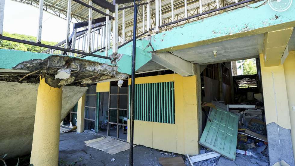 epa13038406 A handout photo made available by the Presidential Communications Office (PCO) shows earthquake affected areas during a visit by Philippine President Ferdinand Marcos Jr. (not pictured) to Glan municipality, Sarangani province, southern Philippines, 15 June 2026. Data from the Office of Civil Defense (OCD) showed that 65 people have died from the 7.8 magnitude earthquake that hit provinces in the southern Philippines on 08 June.  EPA/PRESIDENTIAL COMMUNICATIONS OFFICE / HANDOUT BEST QUALITY AVAILABLE

HANDOUT EDITORIAL USE ONLY/NO SALES