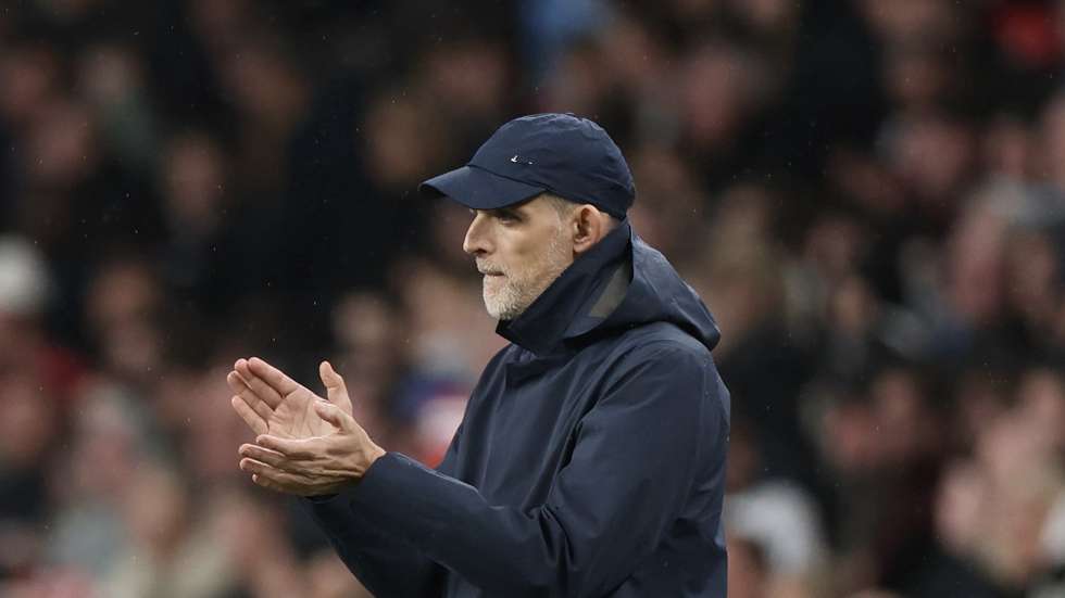 epa11979792 England manager Thomas Tuchel gestures during the FIFA World Cup 2026 Qualifiers soccer match between England and Albania in London, Britain, 21 March 2025.  EPA/ANDY RAIN