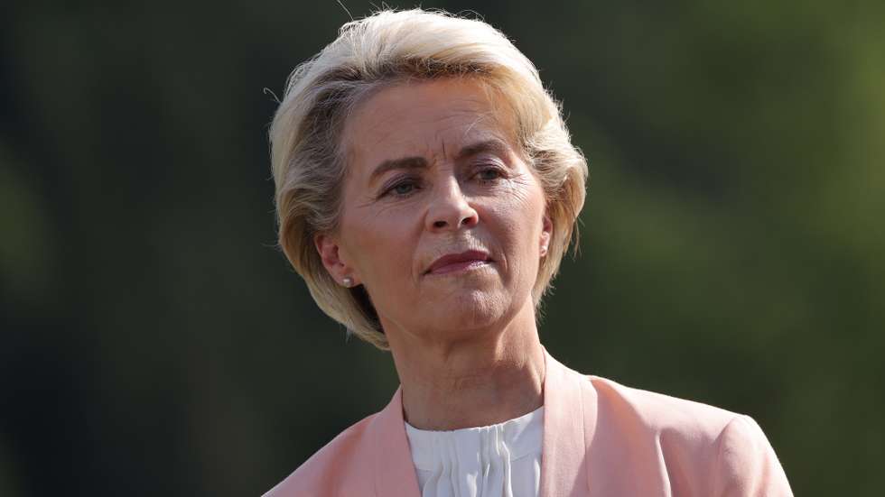 epa10035581 European Union Commission President Ursula von der Leyen listens to colleagues speaking at the 'Global Infrastructure' side event during the G7 summit at Schloss Elmau, near Garmisch-Partenkirchen, Germany, 26 June 2022. Leaders of the G7 group of nations are officially coming together under the motto: 'progress towards an equitable world' and will discuss global issues including war, climate change, hunger, poverty and health. Overshadowing this year's summit is the ongoing Russian war in Ukraine.  EPA/Sean Gallup / POOL