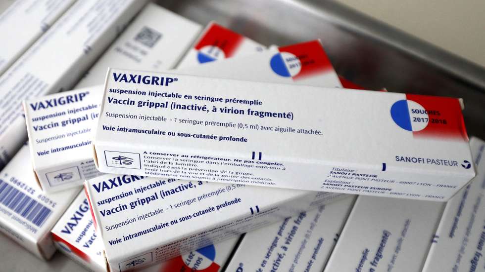 epa06286186 Boxes of the Sanofi Pasteur's Vaxigrip influenza vaccine during winter campaign 'Vacci' Nice' in Nice, France, 24 October 2017. According to the French Red Cross, the Vacci' Nice is an operation to promote vaccination among all citizens of Nice, the general public and health professionals.  EPA/SEBASTIEN NOGIER