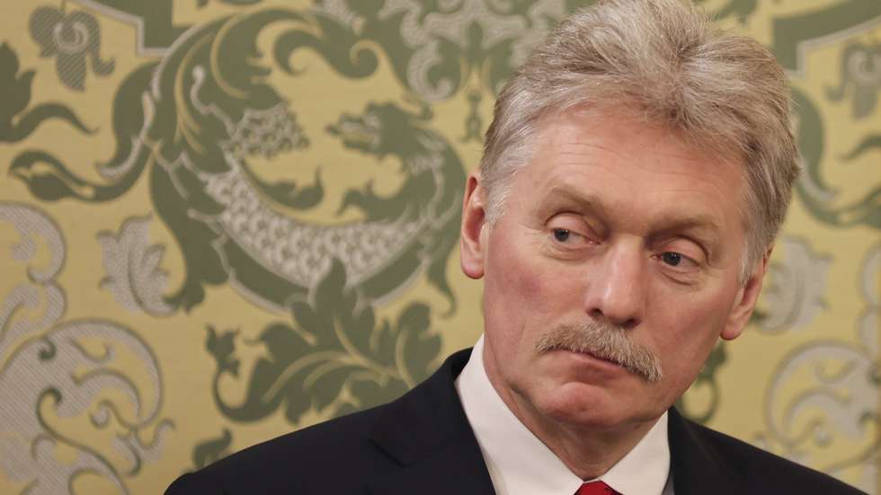epa11969778 Kremlin spokesman Dmitry Peskov attends the meeting of Russian President Vladimir Putin and President of Tajikistan Emomali Rahmon (both not pictured) at the Kremlin in Moscow, Russia, 17 March 2025. Emomali Rahmon is on an official visit to Moscow.  EPA/YURI KOCHETKOV