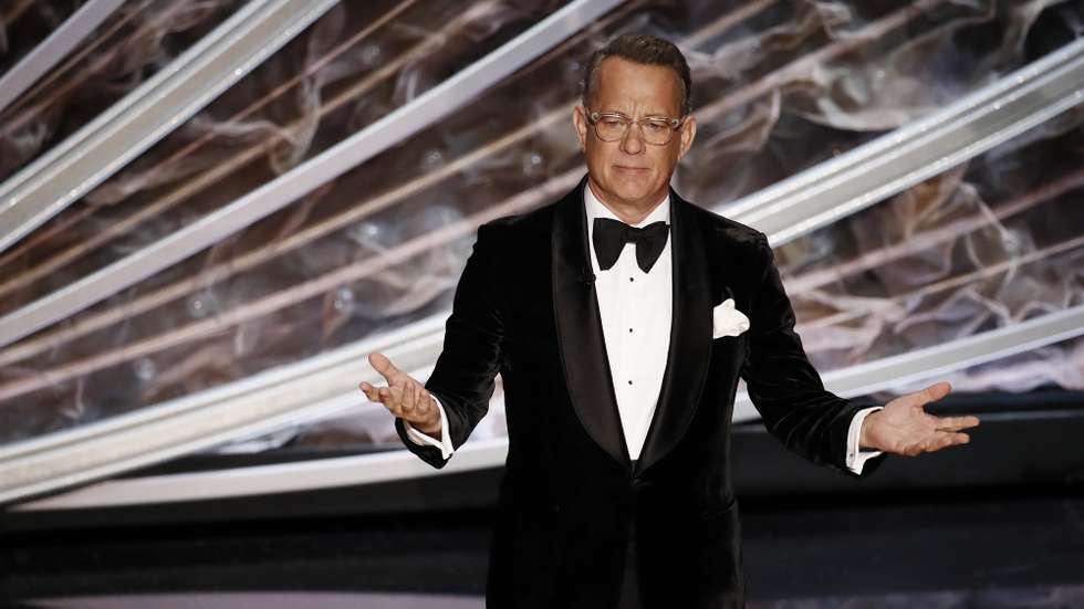 Tom Hanks na 92.ª cerimónia dos Óscares.