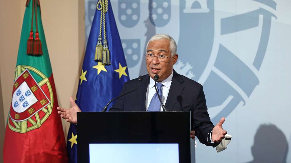 O primeiro-ministro, António Costa, intervém durante a assinatura dos protocolos Campanha Natal 2020 – Compre cuidando de todos, no Salão Nobre do Ministério da Economia e Transição Digital, em Lisboa, 04 de novembro de 2020. Através da ferramenta digital criada para o efeito, os comerciantes que adiram à iniciativa assumirão o compromisso de permitir que os produtos comprados nos seus estabelecimentos entre hoje e 25 de dezembro possam ser trocados até ao dia 31 de janeiro de 2021, ANTÓNIO PEDRO SANTOS/LUSA