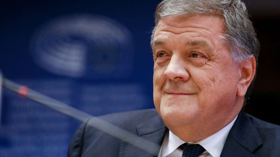 epa07179585 Pier Antonio Panzeri, chair of the European Parliament's Subcommittee on Human Rights attends the 70th anniversary of the Universal declaration of human right's conference at the European Parliament in Brussels, Belgium, 20 November 2018.  EPA/STEPHANIE LECOCQ