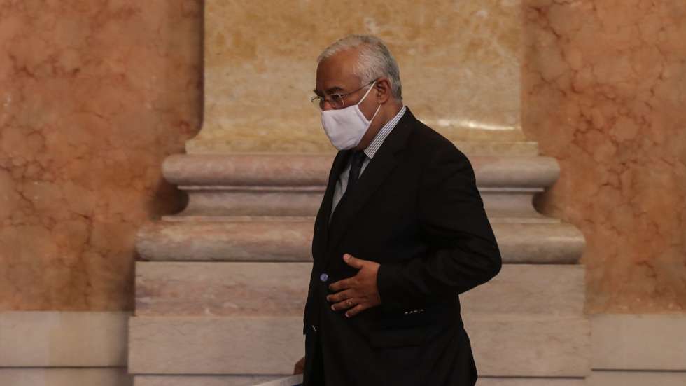 Portuguese prime-minister Antonio Costa arriving to a press conference to present the measures foreseen in the draft presidential decree of the state of emergency to fight the growing numbers of infections by Covid 19 in Portugal, in Ajuda palace in Lisbon 07the november 2020. Portugal reached a new maximum daily number of covid-19 cases, accounting for another 6,640 infections in the last 24 hours and registering 56 deaths. TIAGO PETINGA/LUSA