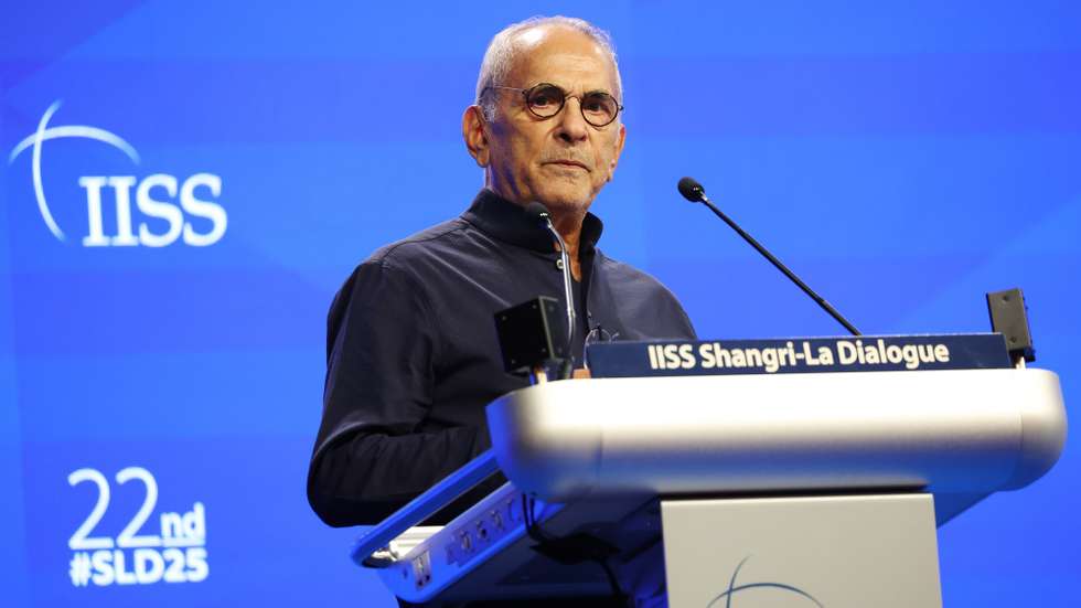 epa12146482 Timor-Leste President Jose Ramos-Horta delivers his speech during the third plenary session of the International Institute for Strategic Studies (IISS) Shangri-la Dialogue Defence Summit in Singapore, 31 May 2025. Defense ministers and officials from 47 countries are gathered in the city state for the IISS Shangri-la Dialogue, an annual high level defence summit in the Asia Pacific region.  EPA/HOW HWEE YOUNG
