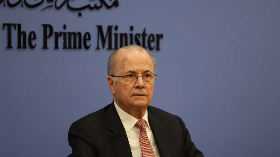 epa12457834 Palestinian Prime Minister Mohammad Mustafa attends a meeting with representatives of the diplomatic corps and relevant international institutions at the Office of the Prime Minister in the West Bank city of Ramallah 16 October 2025. The meeting focuses on the implementation steps of the Gaza Recovery and Reconstruction Plan.  EPA/ALAA BADARNEH