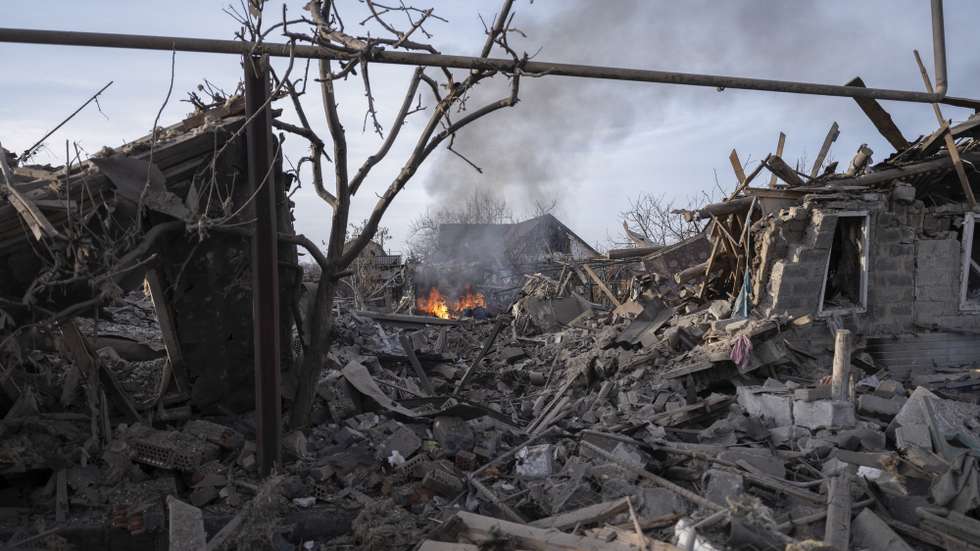 epa11964160 A handout photo made available by the press service of the 93rd Mechanized Brigade of the Ukrainian Armed Forces on 14 March 2025 shows the rubble of destroyed buildings in the frontline city of Pokrovsk, Donetsk region, eastern Ukraine, 13 March 2025, amid the Russian invasion. Pokrovsk is an important logistical hub and reinforcement point for the Ukrainian forces on the eastern frontline.  EPA/UKRAINE'S 93RD MECHANIZED BRIGADE PRESS SERVICE HANDOUT  HANDOUT EDITORIAL USE ONLY/NO SALES