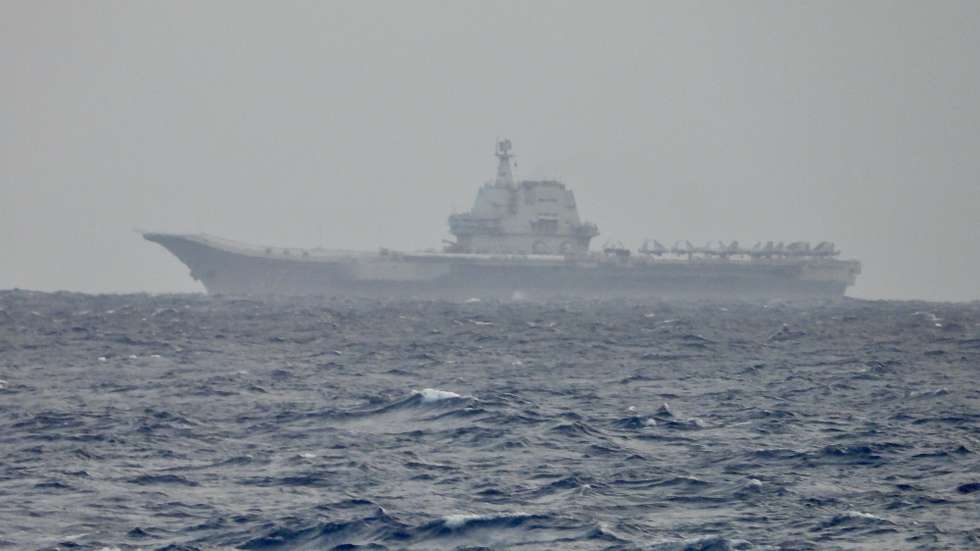 epa12002174 A handout photo made available by the Taiwan Ministry of National Defense shows the Chinese aircraft carrier Shandong maneuvering during a military drill by the Chinese PLA in an undisclosed location around Taiwan, 01 April 2025. The Chinese People's Liberation Army conducted joint exercises around Taiwan, simulating air and land strikes as a warning to Taiwan's independence advocates, which Beijing views as a threat to national sovereignty.  EPA/TAIWAN MILITARY NEWS AGENCY / HANDOUT  MANDATORY CREDITHANDOUT EDITORIAL USE ONLY/NO SALES
