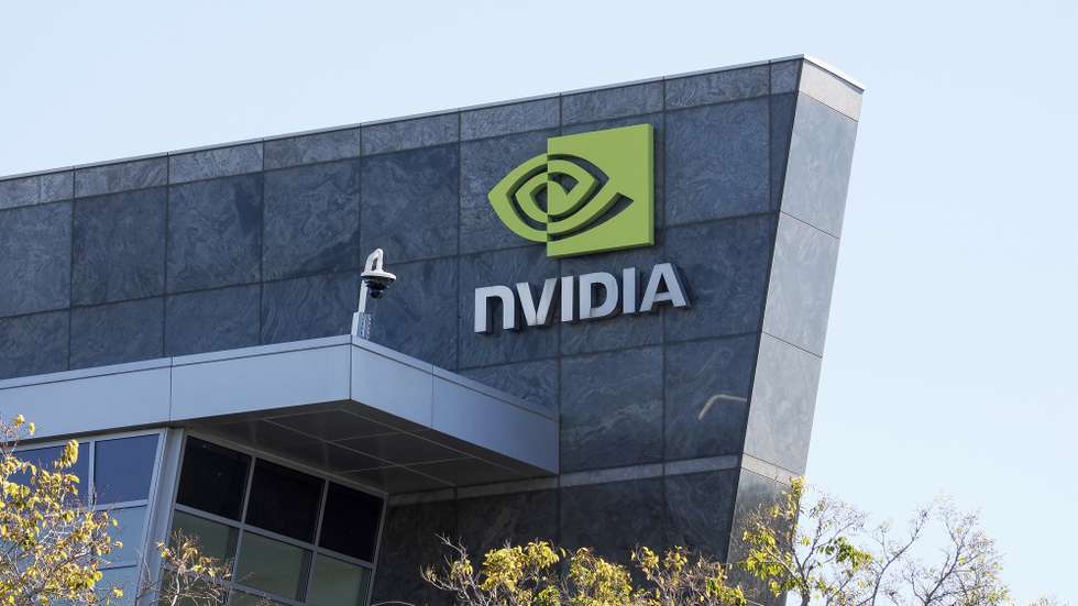 epa12491986 Nvidia logo on a building of the Nvidia's corporate headquarters campus in Santa Clara, California, USA, 29 October 2025. Nvidia has become the first public company in history to reach a market value of 5 trillion USD.  EPA/JOHN G. MABANGLO