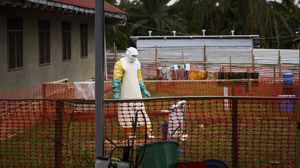epa07577411 A health worker stands at an Ebola transit center in the town of Oicha, North Kivu province, Democratic Republic of the Congo, 15 May 2019 (issued 17 May 2019). Response to the ongoing Ebola crisis in North Kivu has been reportedly hampered by a dire security situation, attacks carried out from the local Mai Mai militia group and the Ugandan-originating Allied Democratic Forces (ADF) rebel group that claimed to be connected to the so-called Islamic State (ISIS or IS) terror network.  EPA/HUGH KINSELLA CUNNINGHAM  ATTENTION: This Image is part of a PHOTO SET